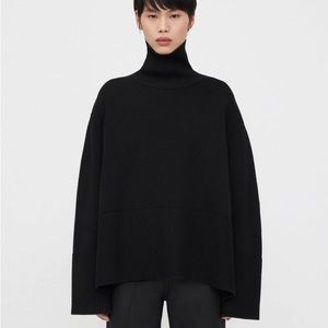 ISO Toteme Black Cotton Turtleneck XS